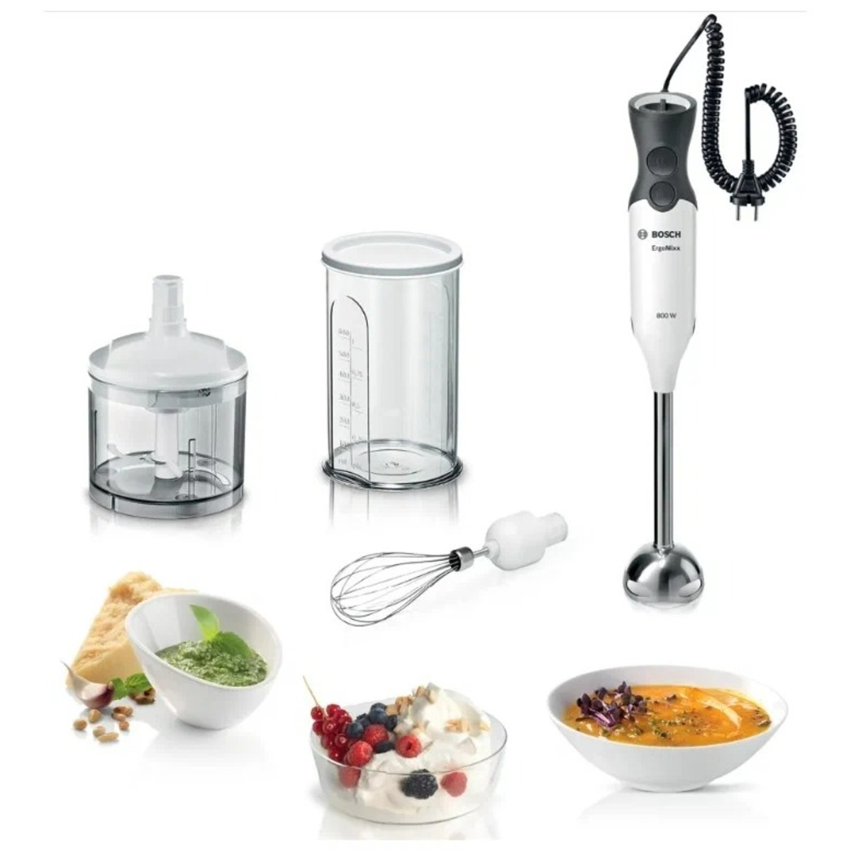 Блендер погружной Bosch ErgoMixx MS6CA41H50 (Цвет: White / Black)