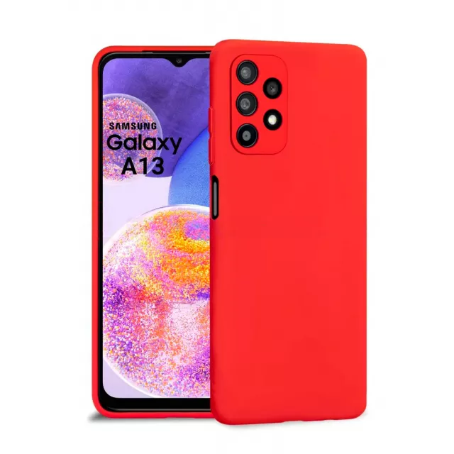 Чехол-накладка Borasco MicroFiber Case для смартфона Samsung Galaxy A13 (Цвет: Red)