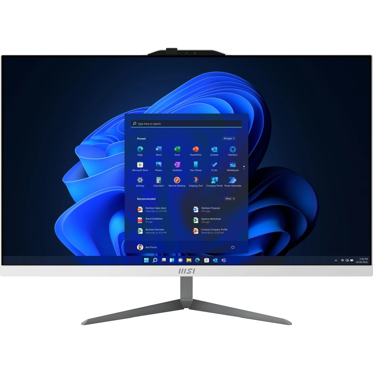 Моноблок MSI Pro AP272 12M-260RU (Intel Core i3 12100  /  8Gb  /  SSD512Gb   /  Intel UHD Graphics 630  /  Windows 11 Professional  /  White)