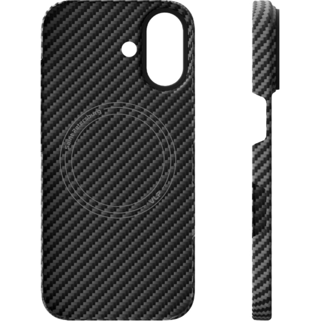 Чехол-накладка VLP Kevlar Case with MagSafe для смартфона Apple iPhone 17, черный