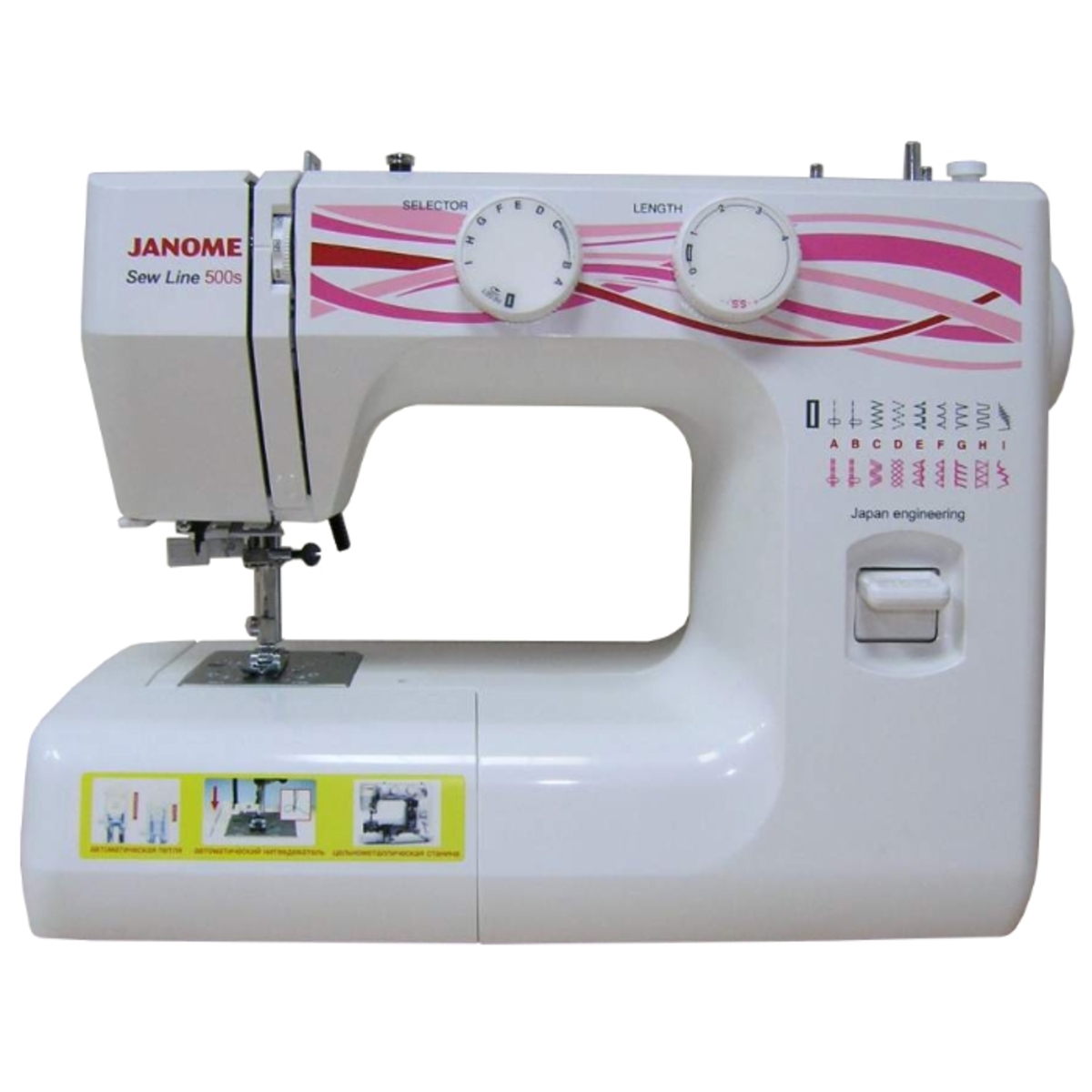 Швейная машина Janome Sew Line 500S (Цвет: White/Pink)