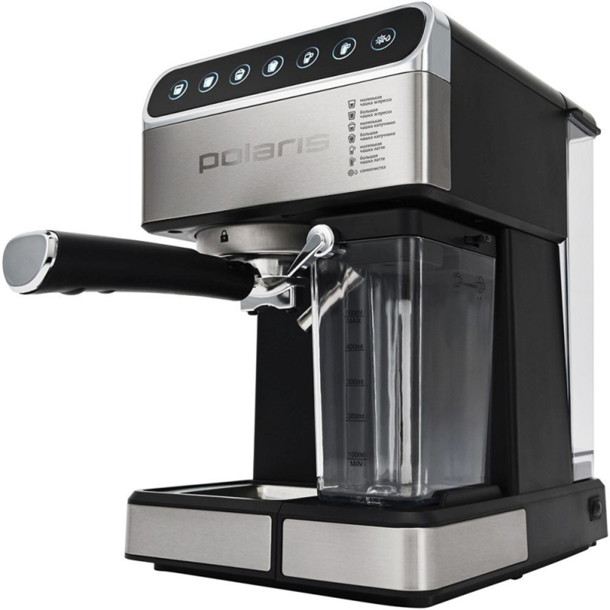 Кофеварка эспрессо Polaris PCM 1535E (Цвет: Black / Silver)
