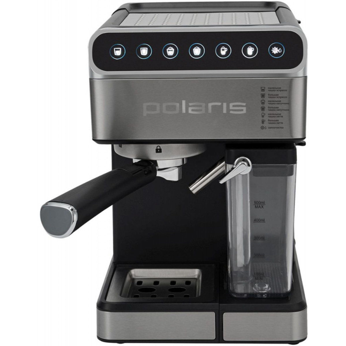 Кофеварка эспрессо Polaris PCM 1535E (Цвет: Black / Silver)
