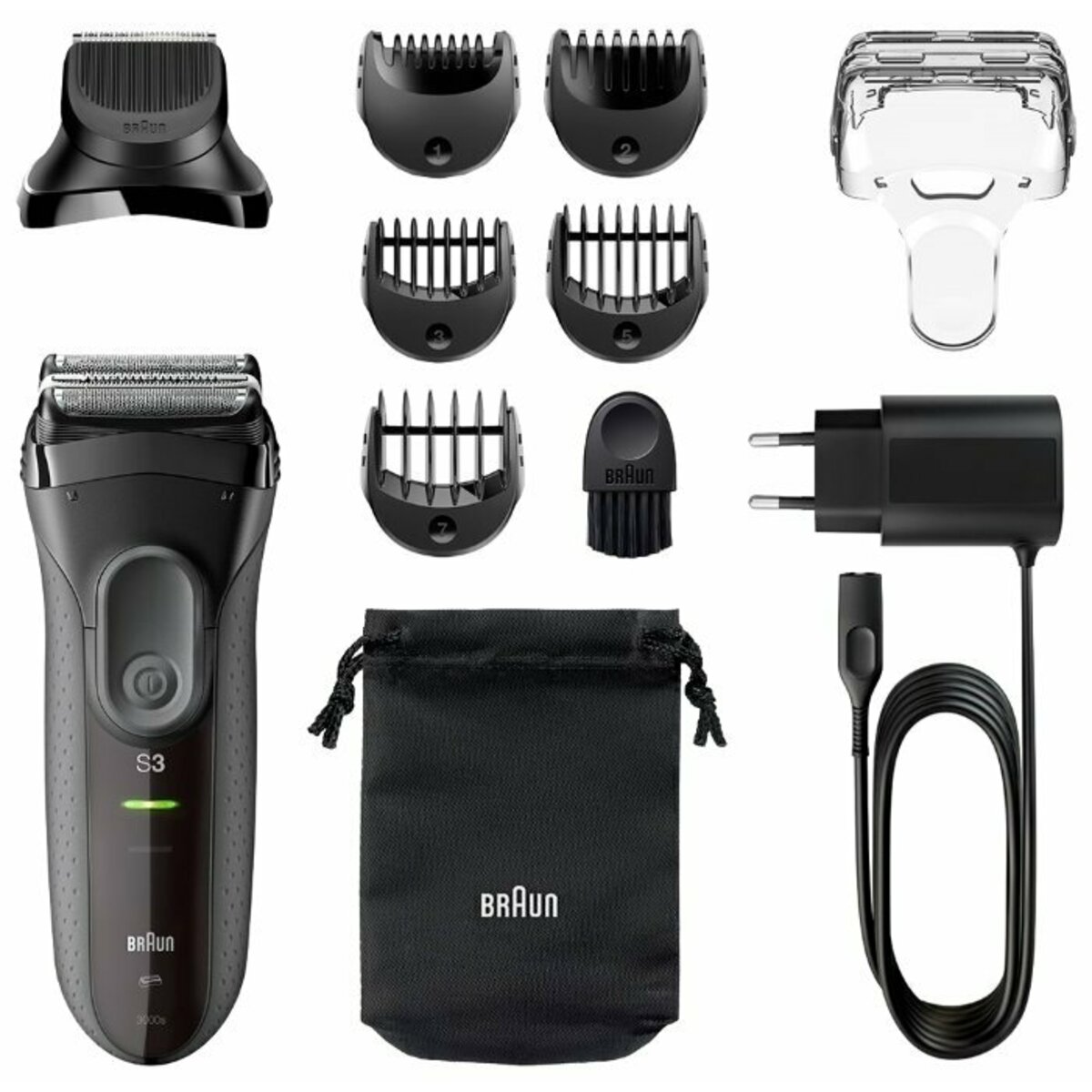 Бритва сетчатая Braun Series 3 3000BT (Цвет: Black)