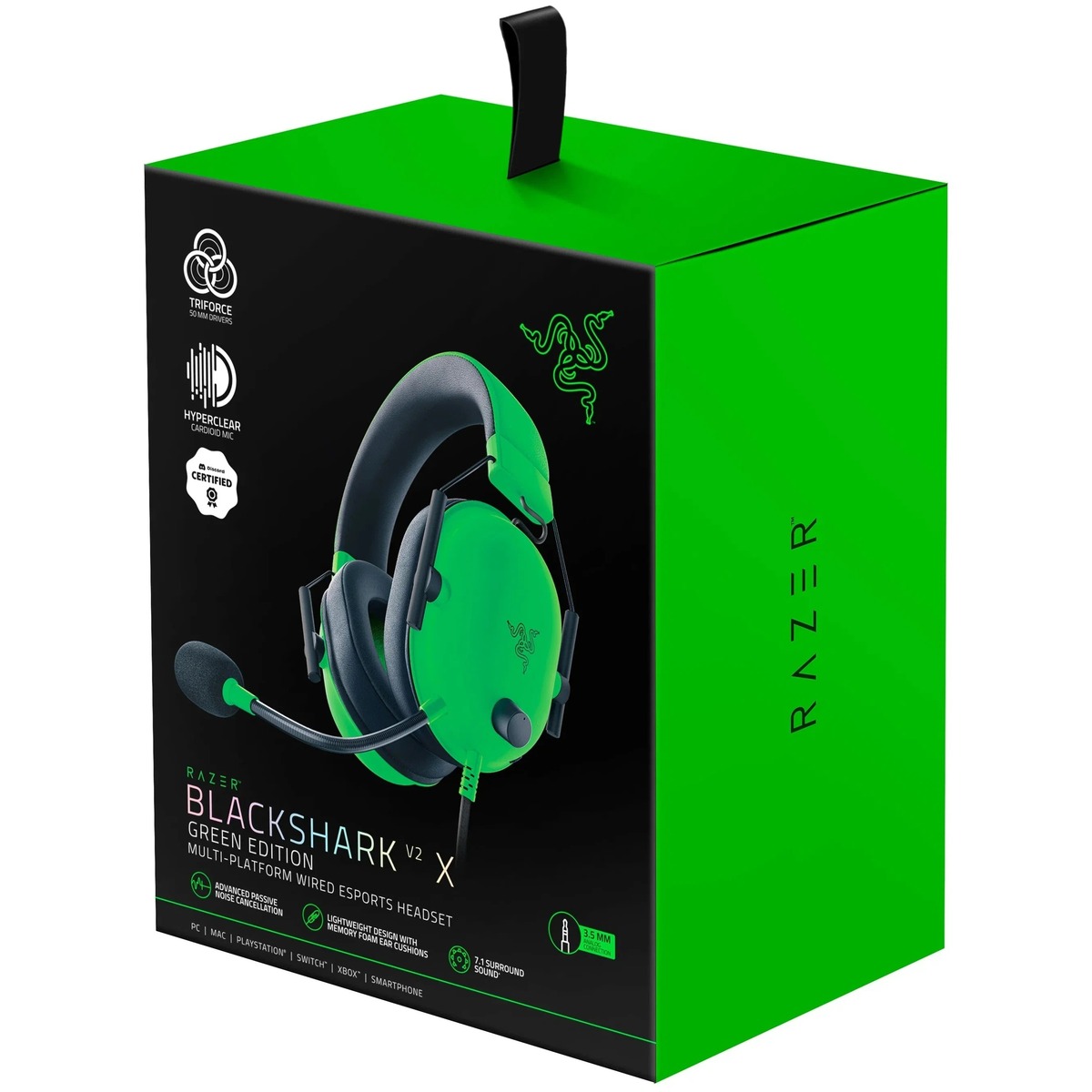 Компьютерная гарнитура Razer Blackshark V2 X (Цвет: Green)