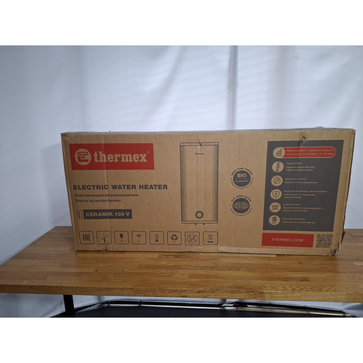 Водонагреватель Thermex Ceramik 100 V, белый