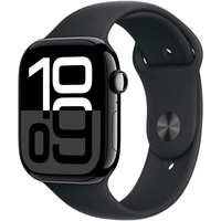 Умные часы Apple Watch Series 10 42mm Aluminum Case with Sport Band S/M (Цвет: Jet Black/Black)