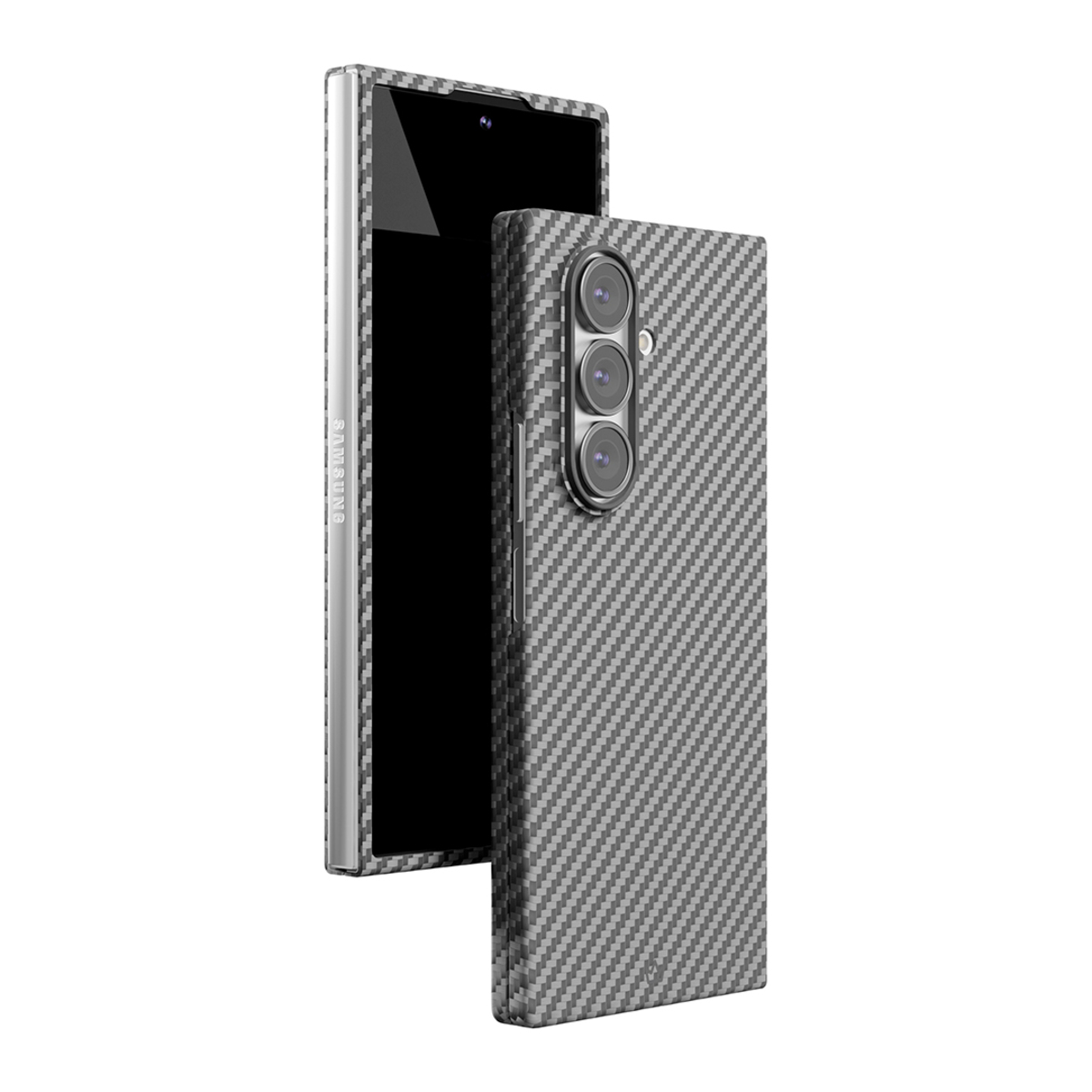 Чехол-накладка VLP Kevlar Сase MagSafe для Samsung Galaxy Z Fold 7 (Цвет: Black)
