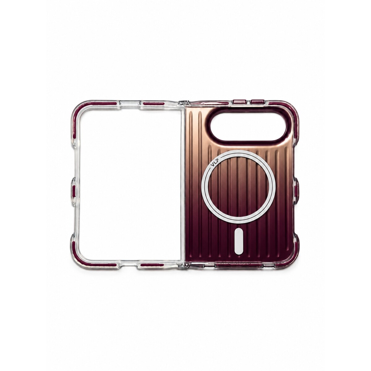 Чехол-накладка VLP Pulse Case с MagSafe для iPhone Duo, темно-вишневый