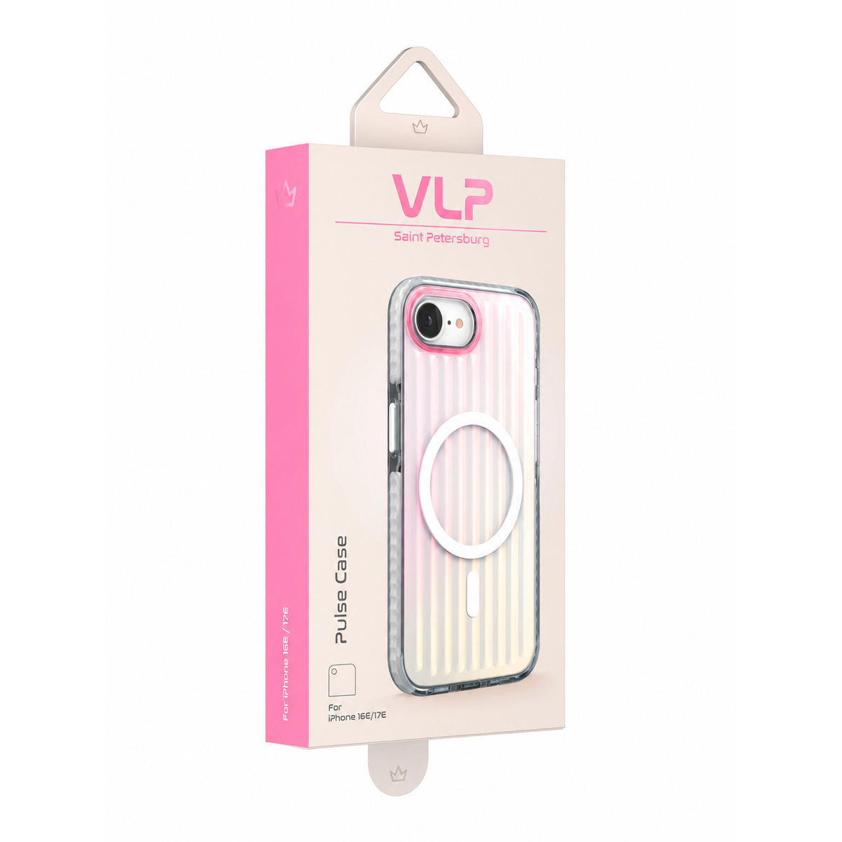 Чехол-накладка VLP Pulse Case с MagSafe для iPhone 16E / 17E, перламутровый