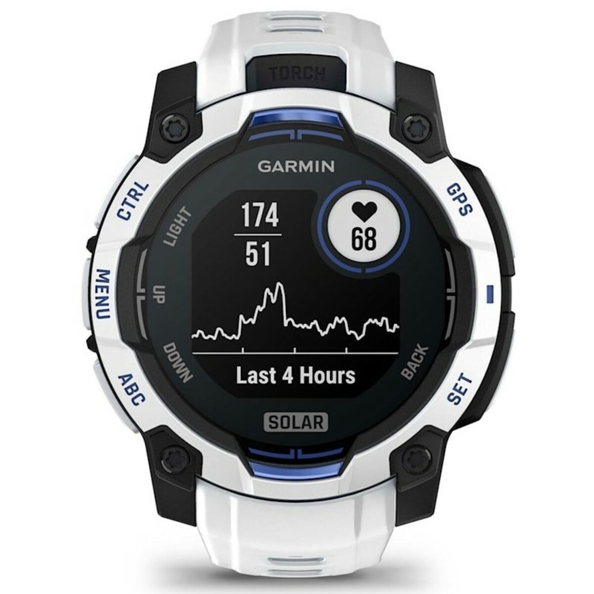 Умные часы Garmin Instinct 3 45mm Amoled (Цвет: Whitestone / Bolt Blue) 