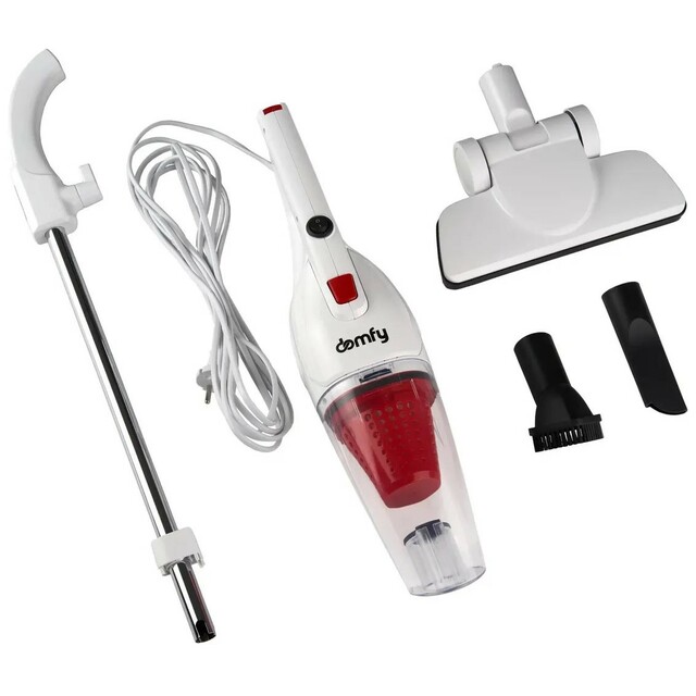 Пылесос вертикальный Domfy DSC-VC301 (Цвет: White / Red) Пылесос вертикальный Domfy DSC-VC301 (Цвет: White / Red)