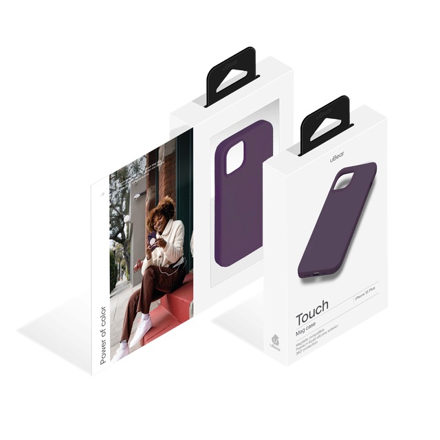 Чехол-накладка uBear Touch Mag Case для смартфона Apple iPhone 15 Plus (Цвет: Dark Purple)