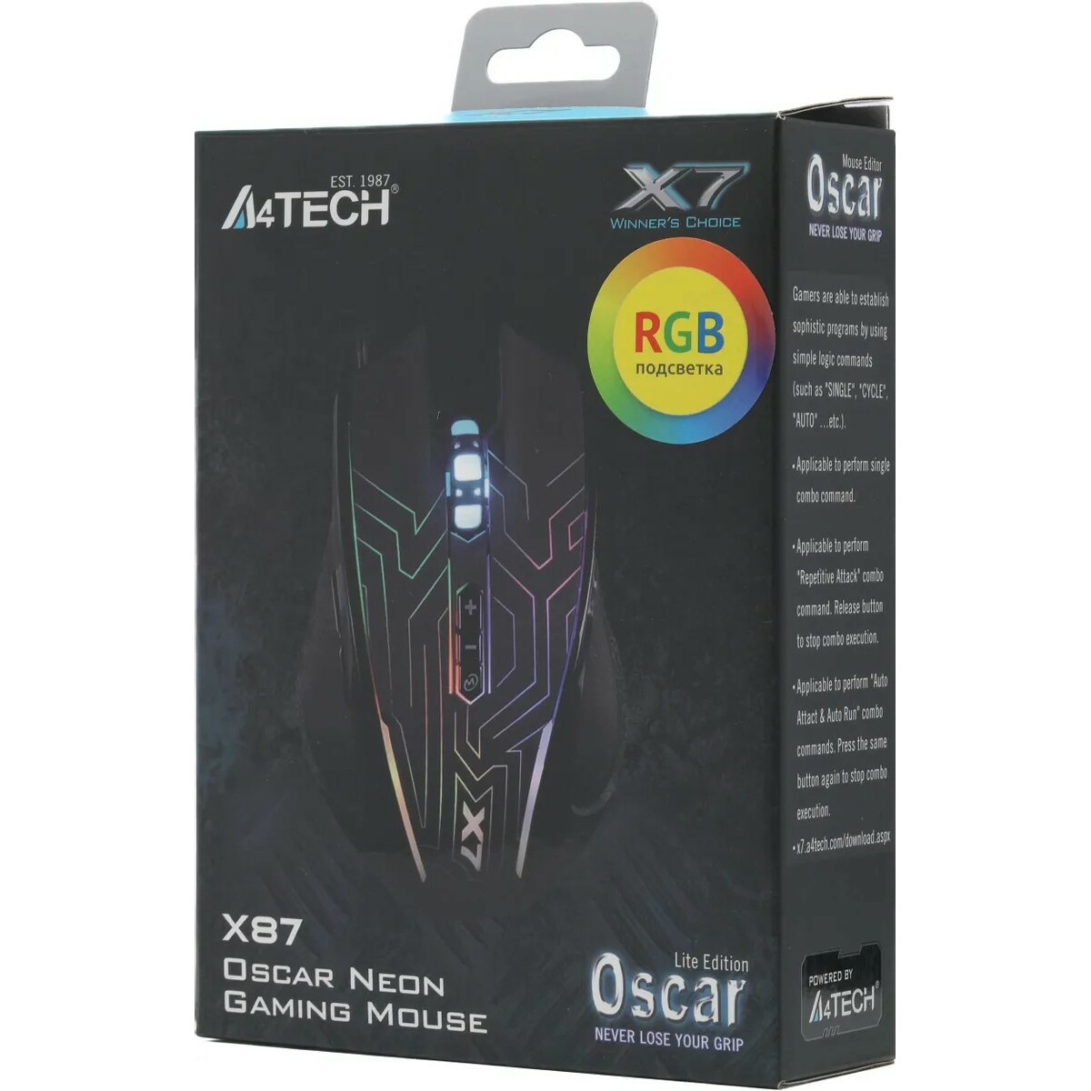 Мышь A4Tech X87, черный 