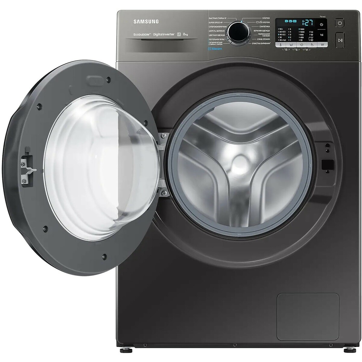 Стиральная машина Samsung WW80AGAS21AX / LP (Цвет: Inox / Black)