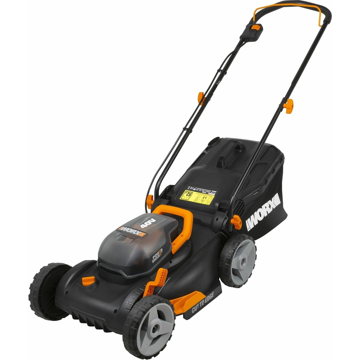 Газонокосилка аккумуляторная WORX WG743E (Цвет: Black/Orange)