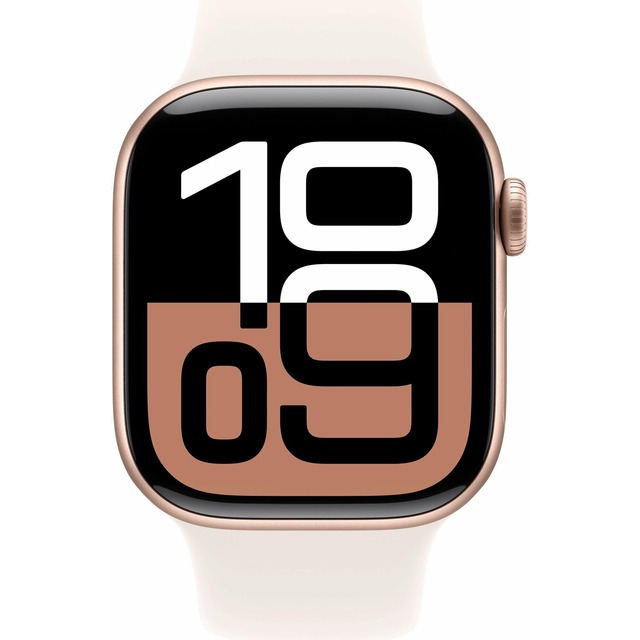 Умные часы Apple Watch Series 10 42mm Aluminum Case with Sport Band M/L (Цвет: Rose Gold/Light Blush)