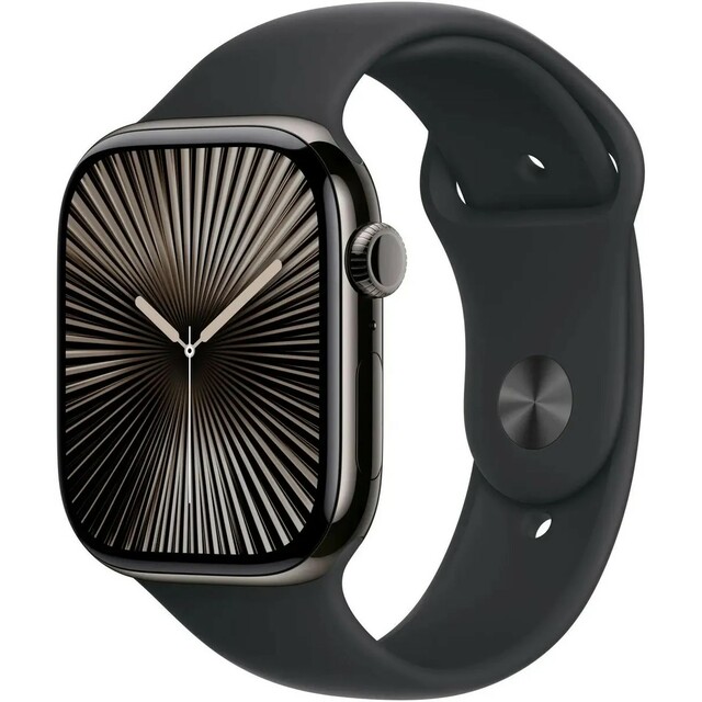 Умные часы Apple Watch Series 10 46mm Aluminum Case with Sport Band S / M (Цвет: Jet Black)