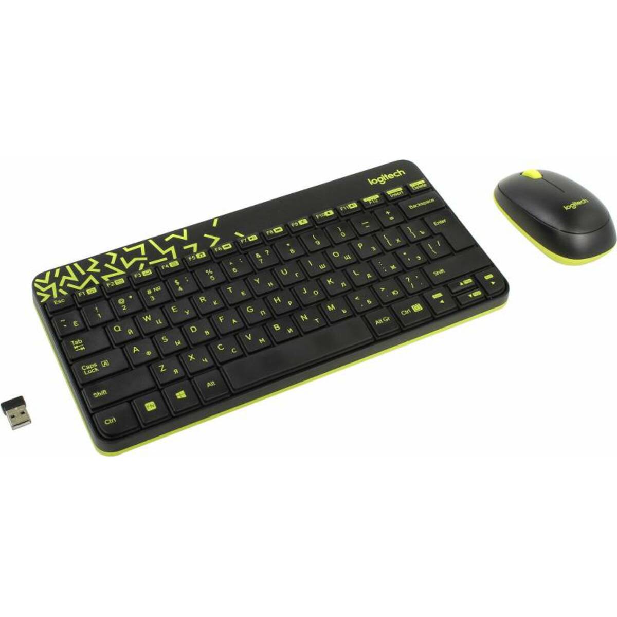 Клавиатура + мышь Logitech MK240 (Цвет: Black/Yellow)