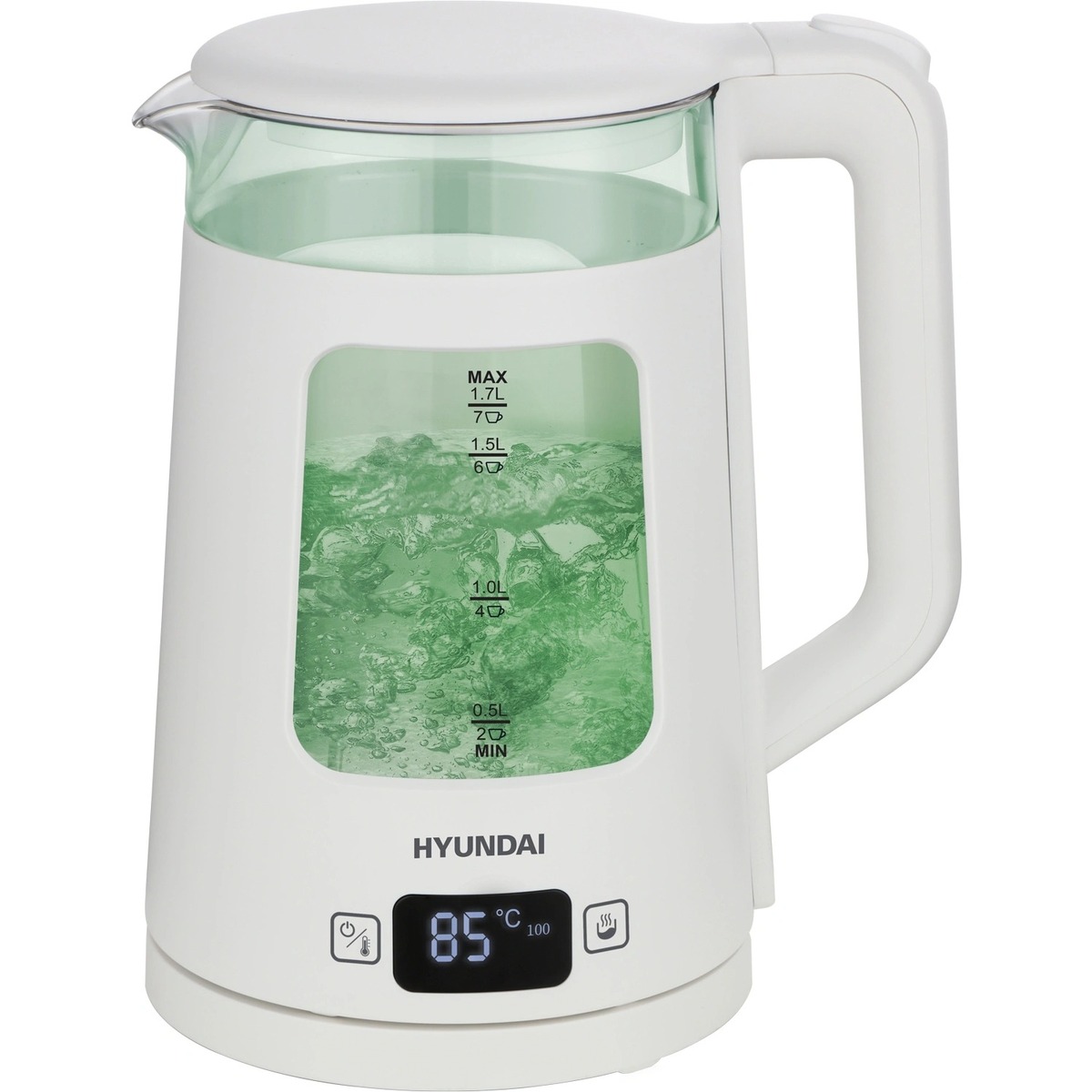 Чайник Hyundai HYK-G9407, белый Чайник Hyundai HYK-G9407, белый