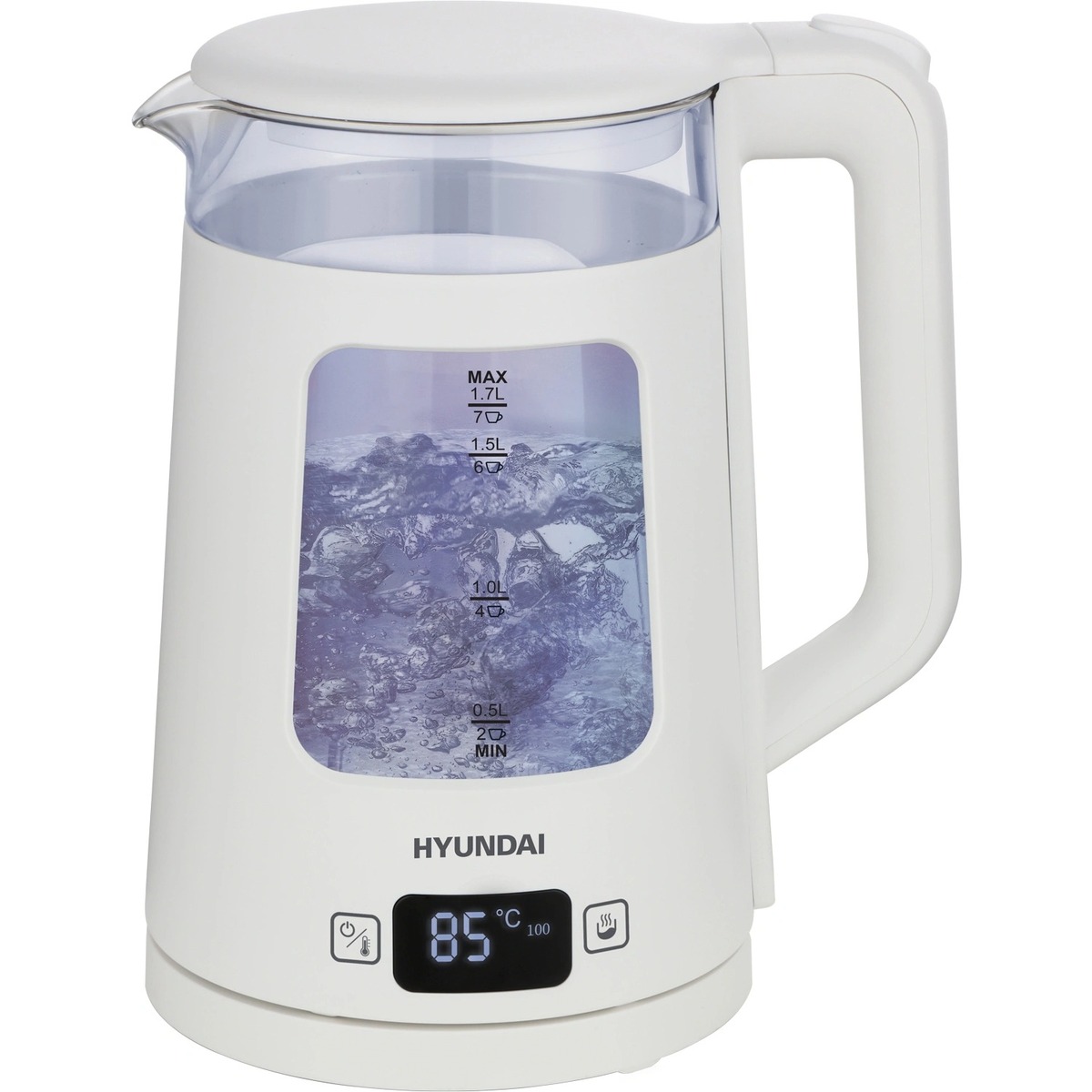 Чайник Hyundai HYK-G9407, белый Чайник Hyundai HYK-G9407, белый