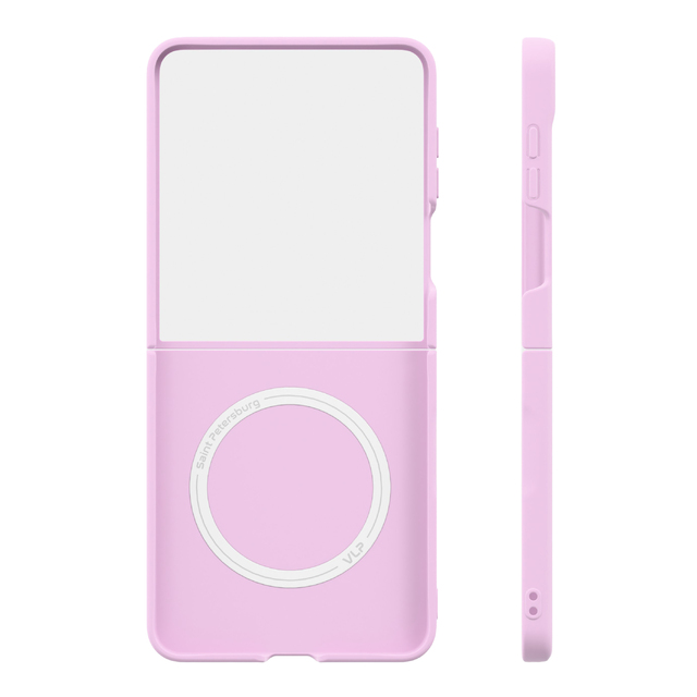Чехол-накладка VLP Flex Case с MagSafe для Samsung Galaxy Z Flip 8, розовый