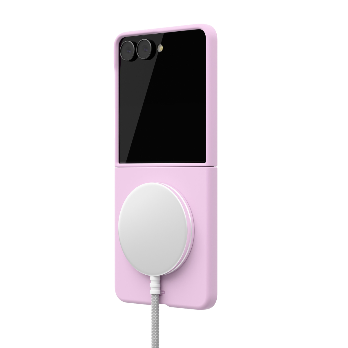 Чехол-накладка VLP Flex Case с MagSafe для Samsung Galaxy Z Flip 8, розовый
