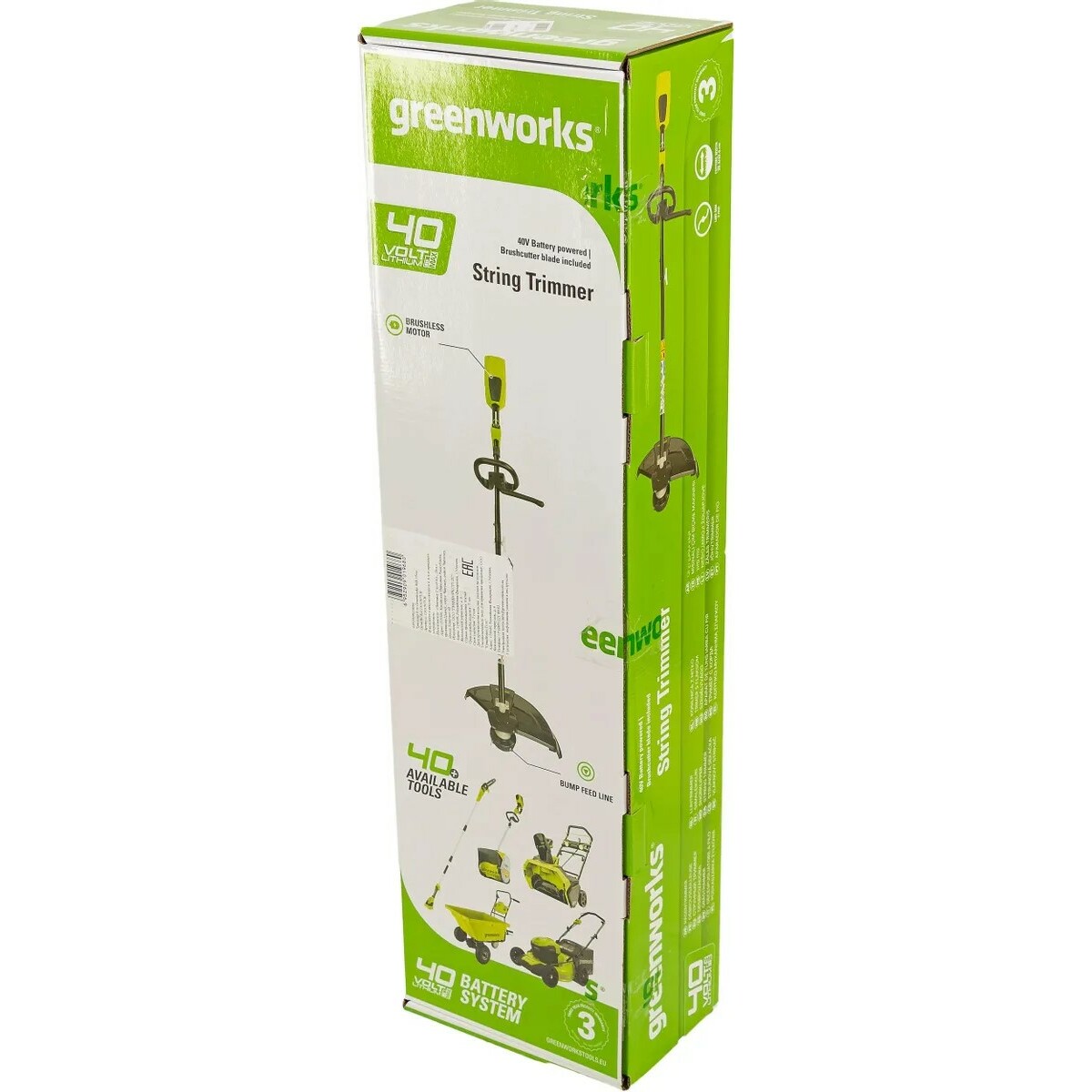 Триммер электрический Greenworks GD40BCK4 (Цвет: Green)