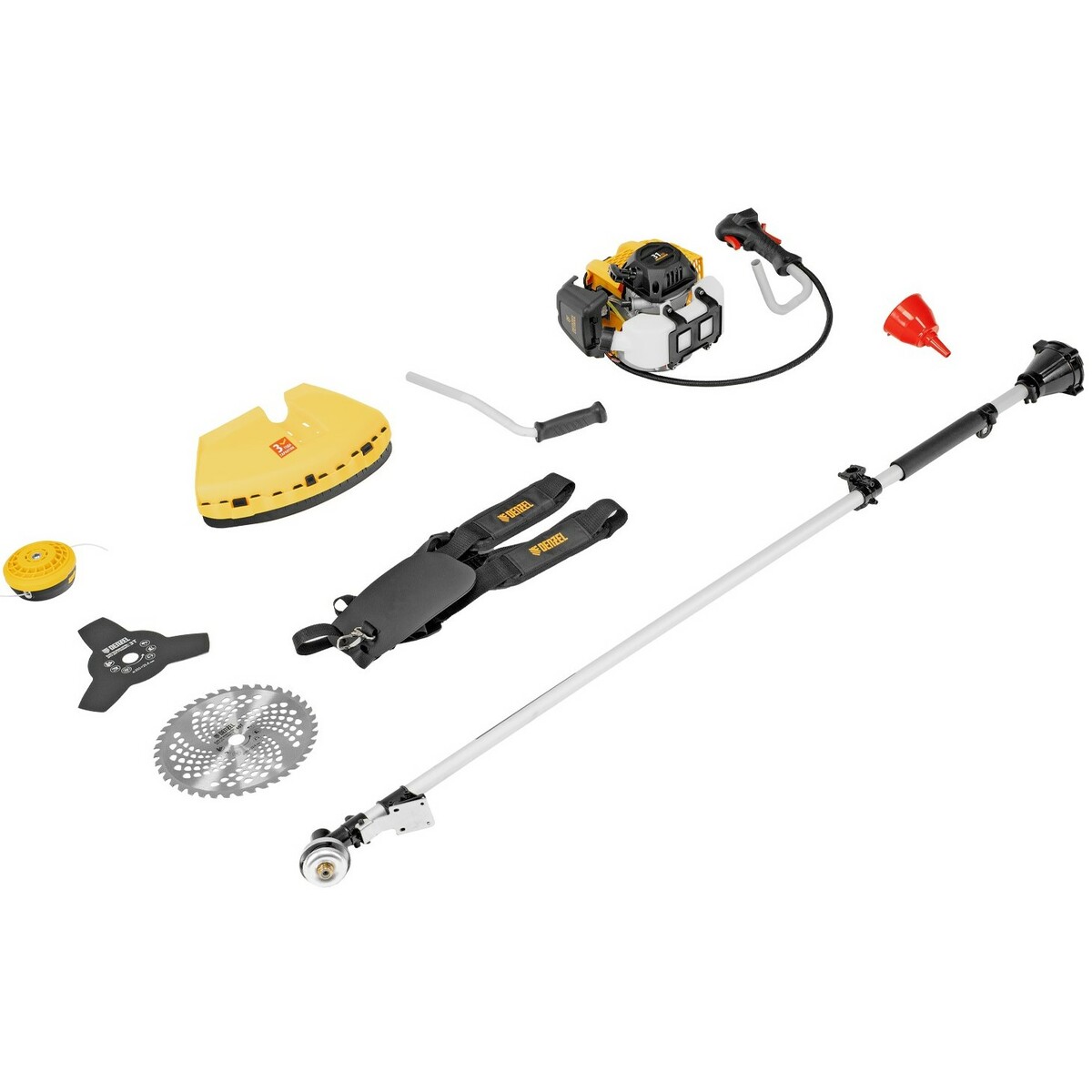Триммер бензиновый DENZEL DTL-31-4T (2-коробки) (Цвет: Yellow)