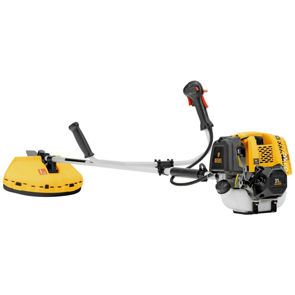 Триммер бензиновый DENZEL DTL-31-4T (2-коробки) (Цвет: Yellow)