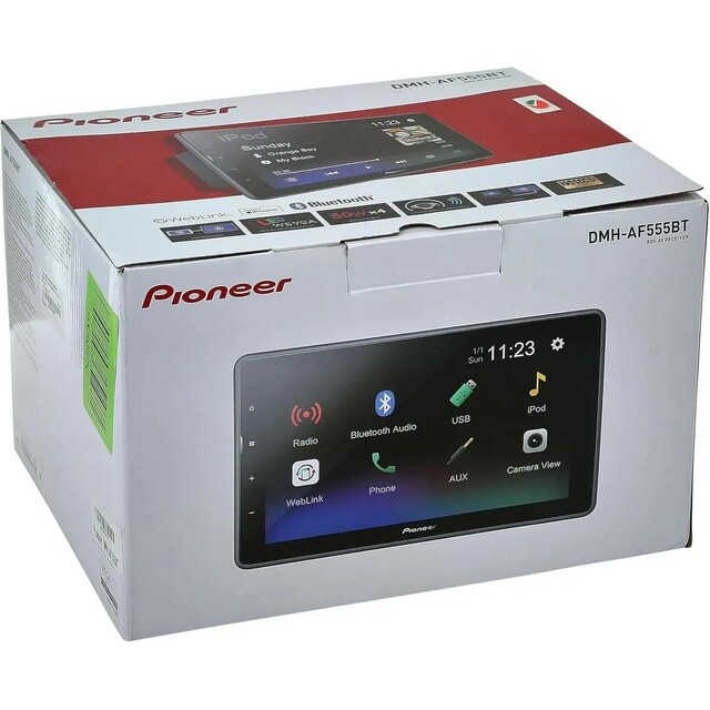 Автомагнитола Pioneer DMH-AF555BT, черный