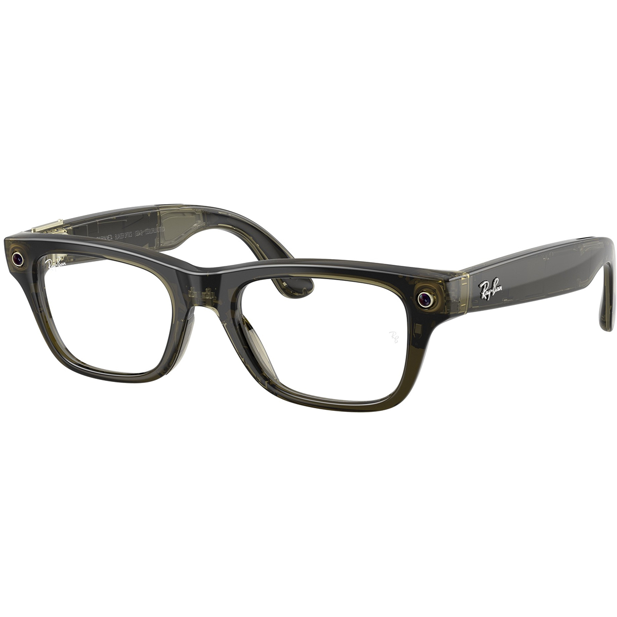 Умные очки Ray-Ban Meta Blayzer Optics RW7001 (Gen 2) (Цвет: Transparent Dark Olive / Clear)