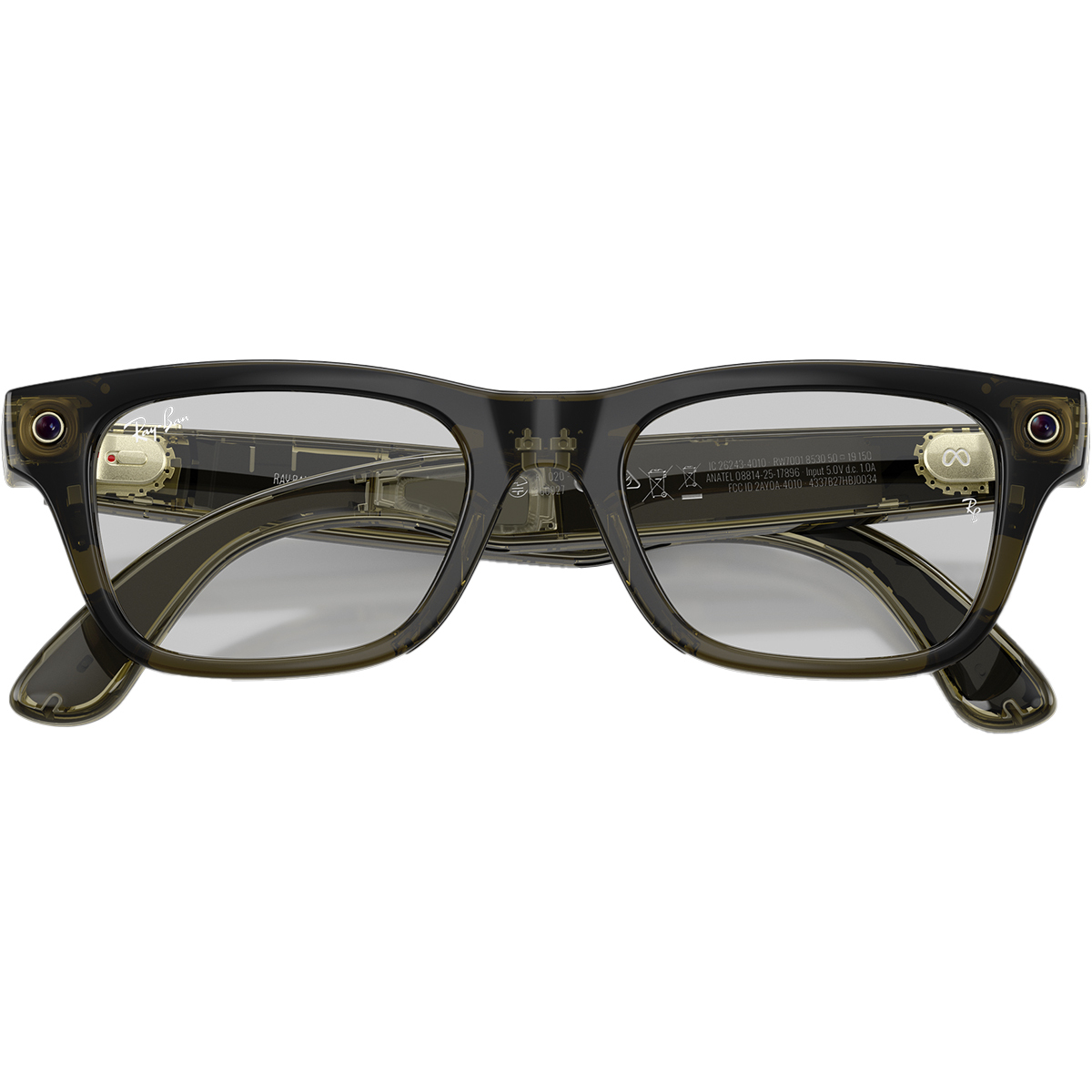 Умные очки Ray-Ban Meta Blayzer Optics RW7001 (Gen 2) (Цвет: Transparent Dark Olive / Clear)