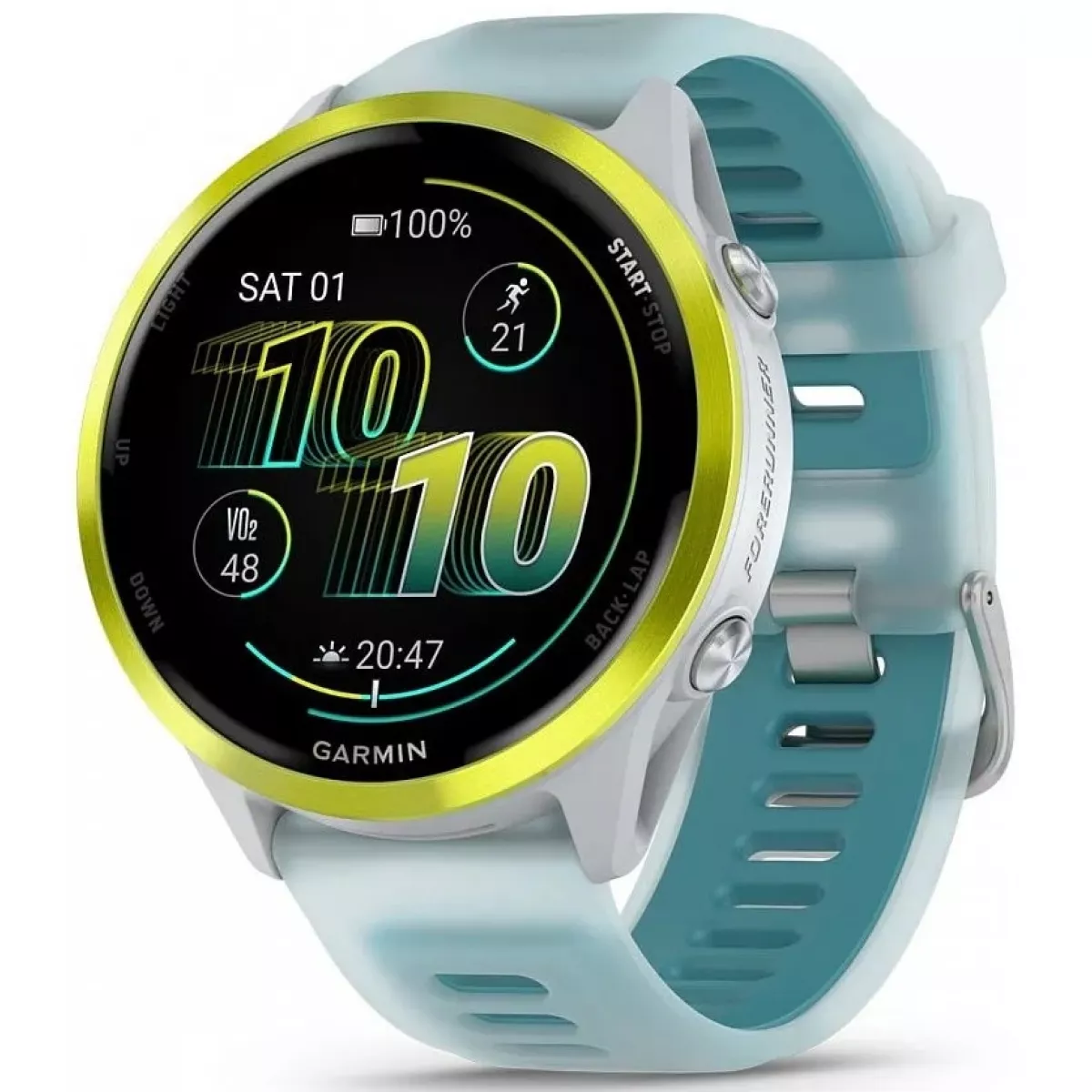 Умные часы Garmin Forerunner 570 47mm (Цвет: Yellow Whitestone/Turquoise) 