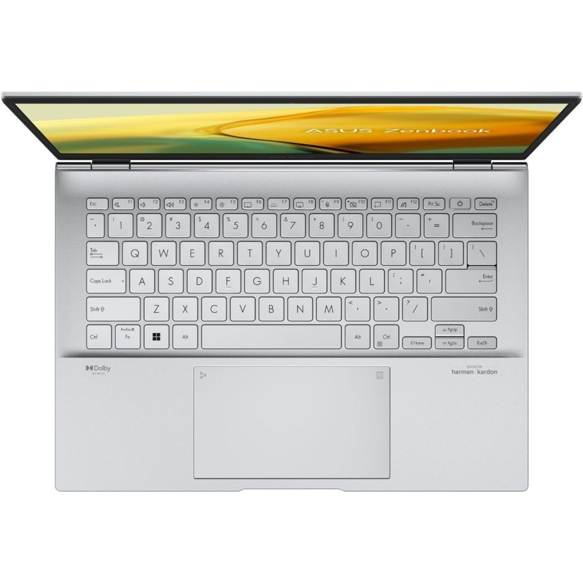 Ноутбук Asus Zenbook 14 UX3402VA-KP308 Core i7 1360P 16Gb SSD1Tb Intel Iris Xe graphics 14 IPS WQXGA (2560x1600) noOS silver WiFi BT Cam Bag (90NB10G6-M00FE0)