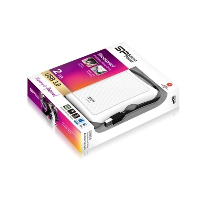 Жесткий диск Silicon Power USB 3.0 2Tb SP020TBPHDA30S3W (Цвет: White)