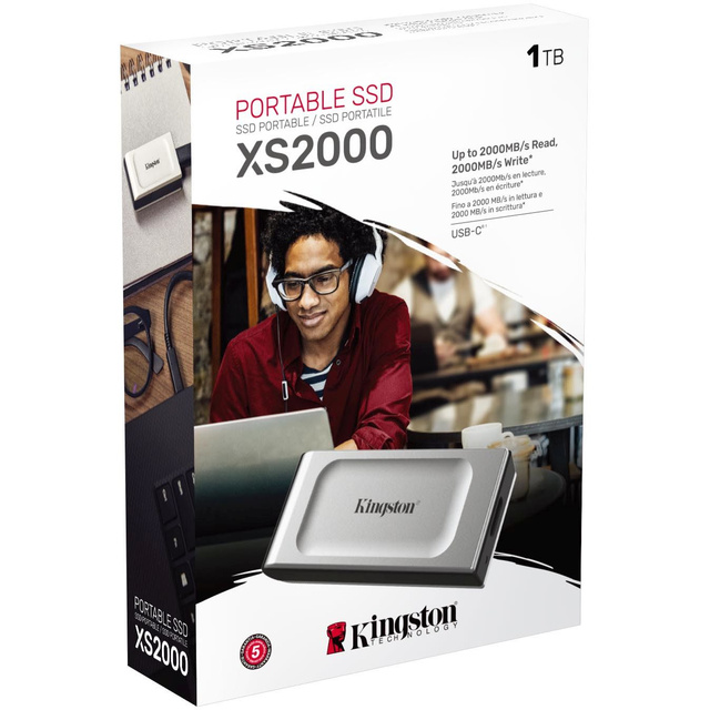 Накопитель SSD Kingston USB-C 1Tb SXS2000/1000G (Цвет: Gray)