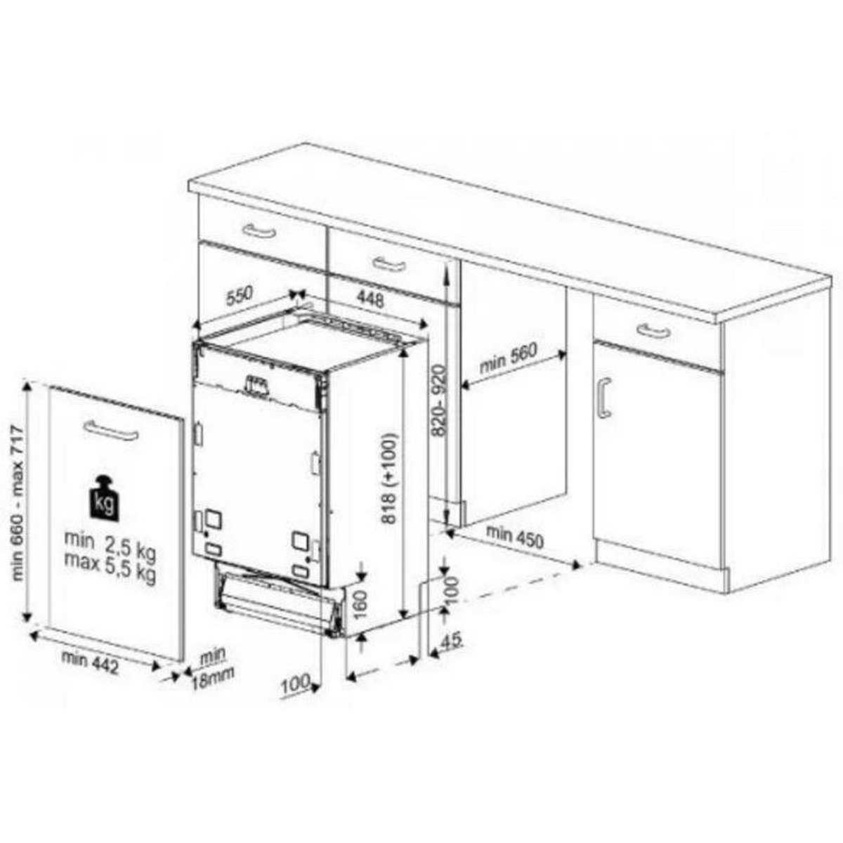 Посудомоечная машина Indesit DIS 1C69 B, белый