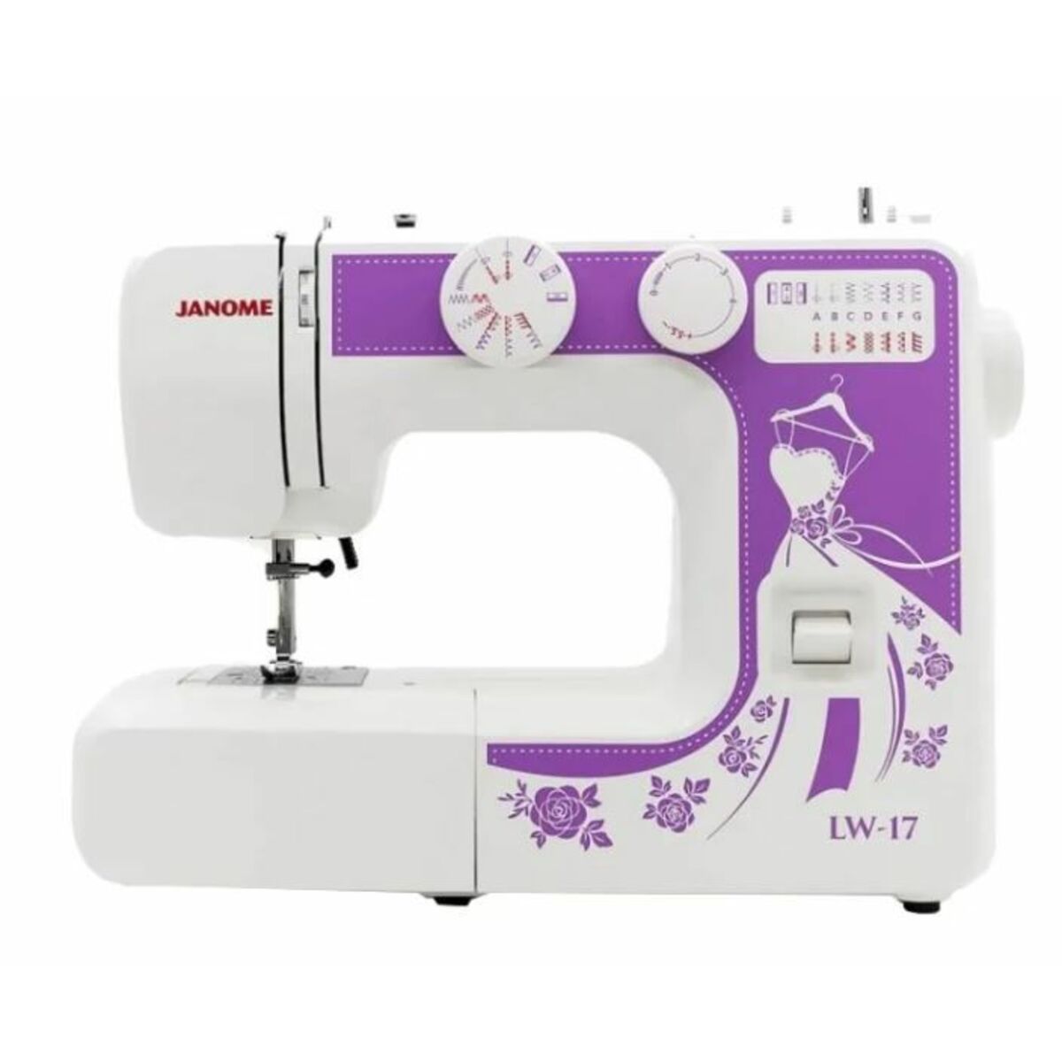 Швейная машина Janome LW-17 (Цвет: White/Violet)