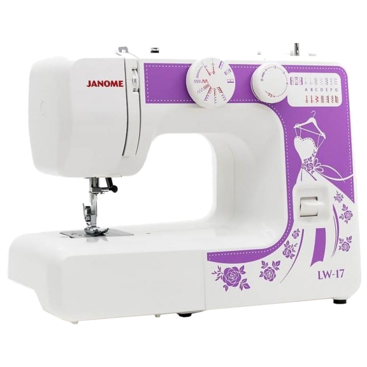 Швейная машина Janome LW-17 (Цвет: White/Violet)