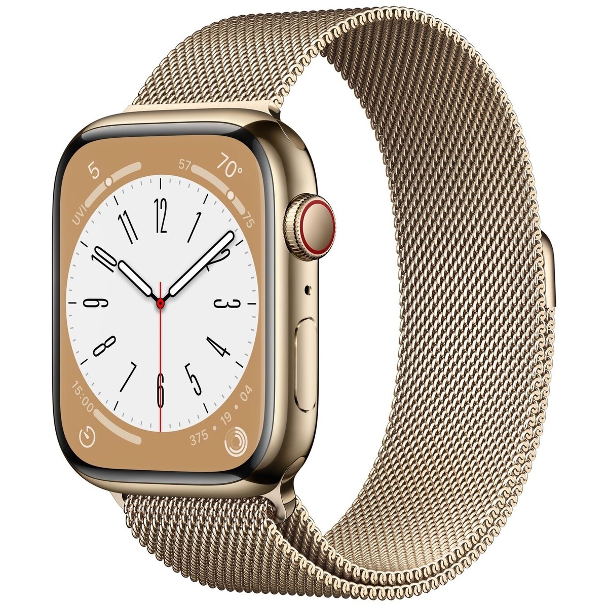 Умные часы Apple Watch Series 8 45mm Stainless Steel Case with Milanese Loop (Цвет: Gold)
