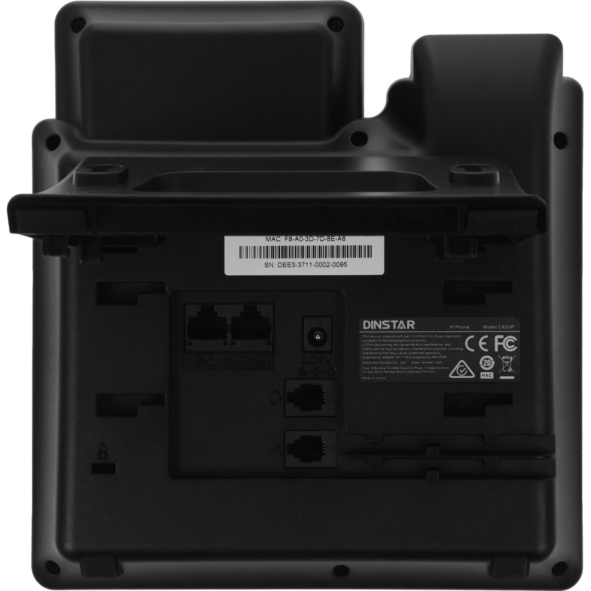 Телефон IP Dinstar C62UP, черный
