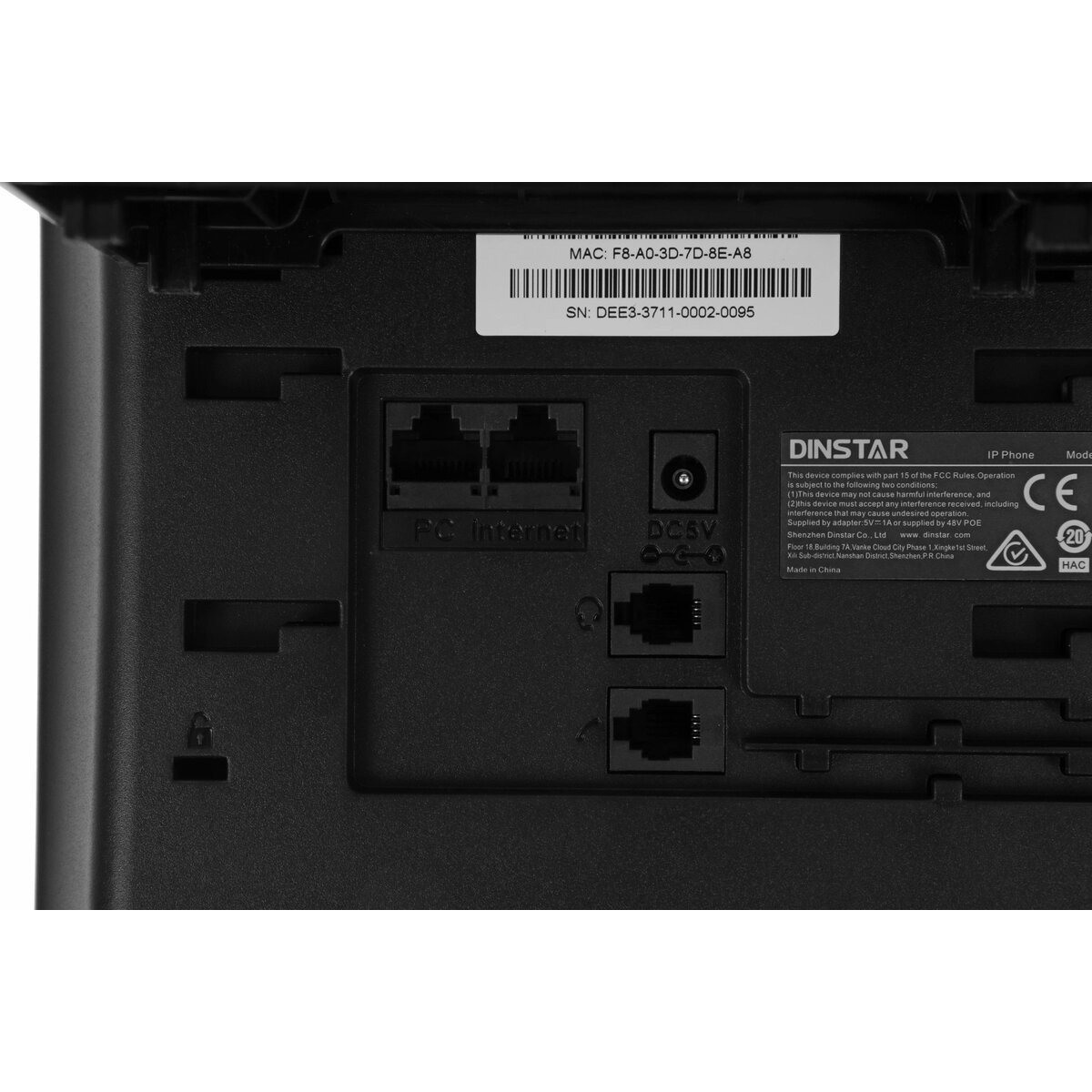 Телефон IP Dinstar C62UP, черный