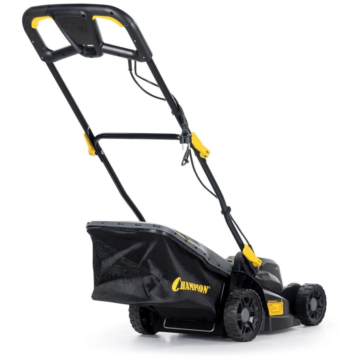 Газонокосилка роторная Champion EM3414, черный