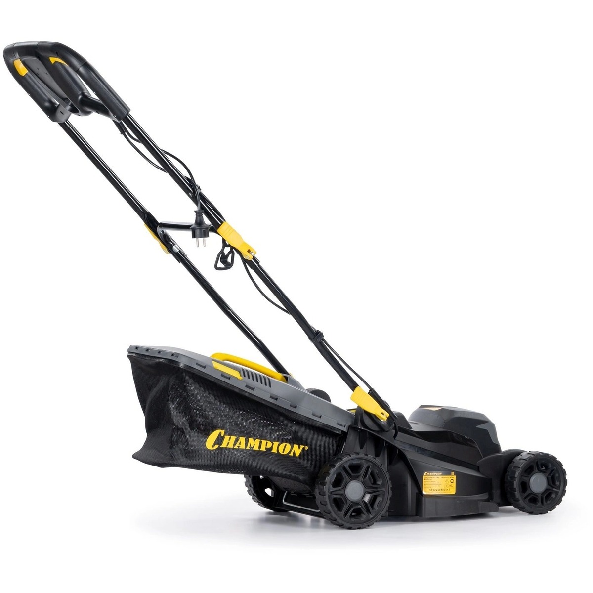 Газонокосилка роторная Champion EM3414, черный