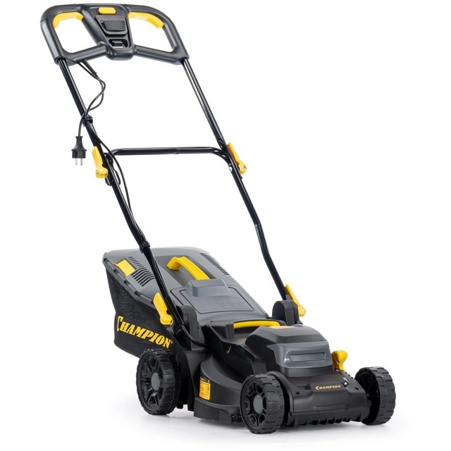 Газонокосилка роторная Champion EM3414, черный