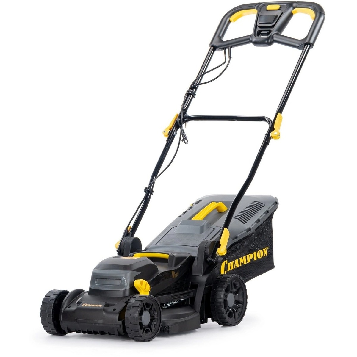 Газонокосилка роторная Champion EM3414, черный