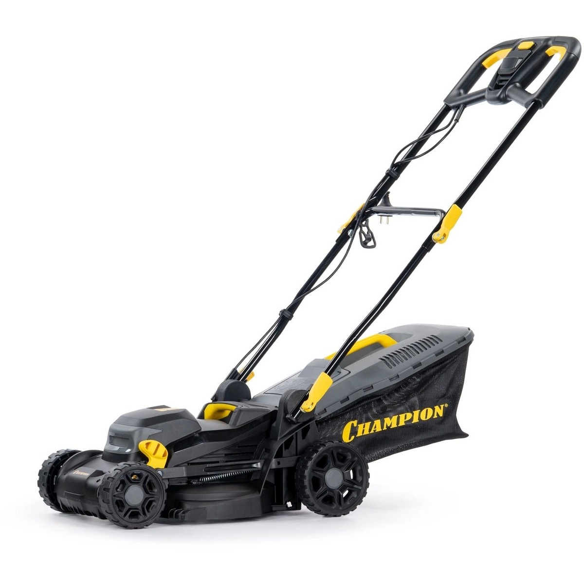 Газонокосилка роторная Champion EM3414, черный