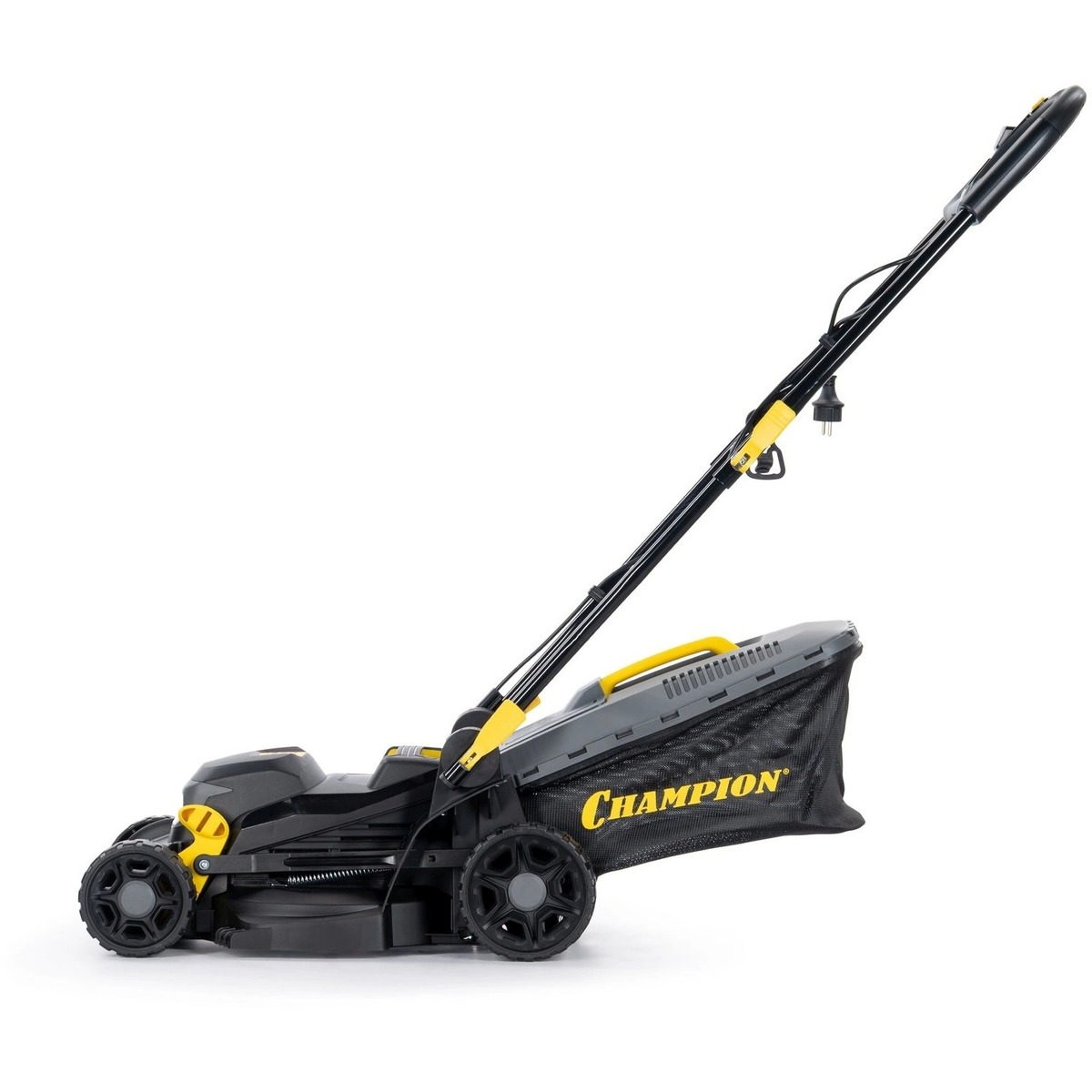 Газонокосилка роторная Champion EM3414, черный