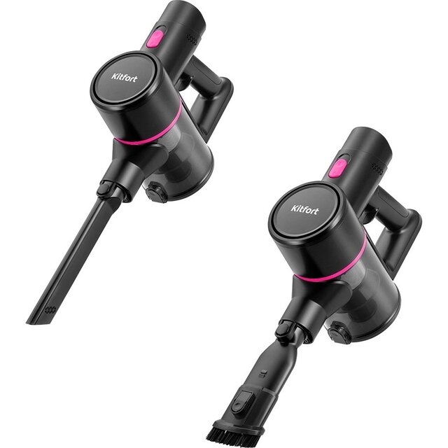 Пылесос вертикальный Kitfort КТ-5338 (Цвет: Black / Pink)